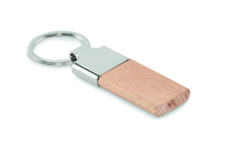 Logotrade promotional gift image of: Key ring with rubber wood